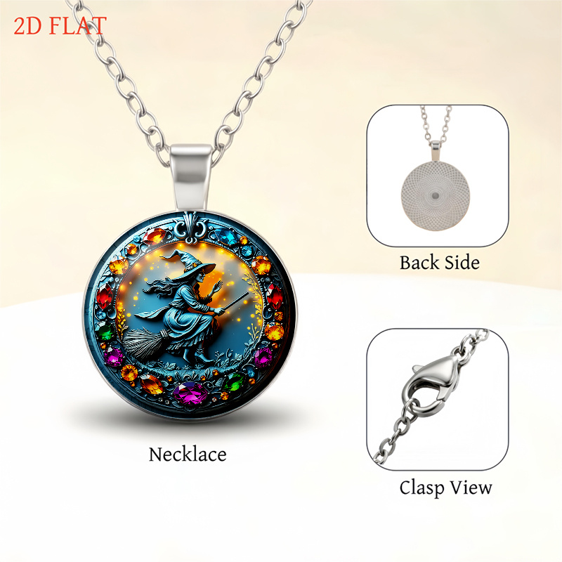 5pc Halloween Witch-Themed Jewelry Set, Festive Accessories